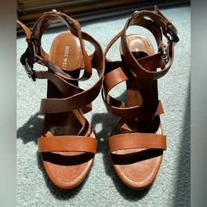 Nine West Heeled Sandals with Double Ankle Straps